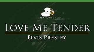 Love Me Tender - Elvis Presley - LOWER Key (Piano Karaoke / Sing Along)