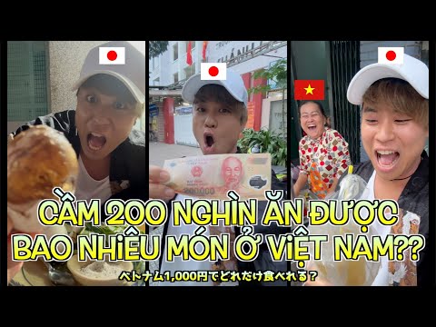 Cầm 200 nghìn ăn được bao nhiêu món ở Việt Nam?? #vietnamkun
