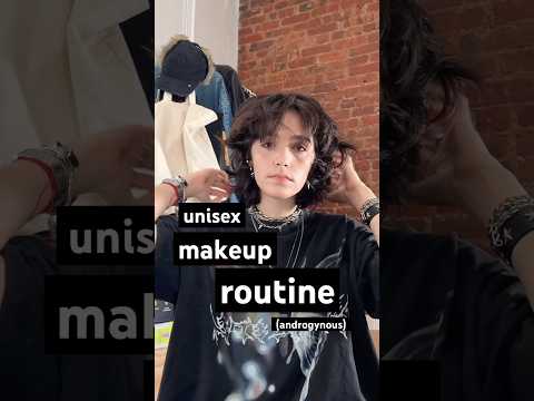 my androgynous makeup routine 💅✨ #makeuproutine #makeuptutorial #androgynous #unisex #andro #enby