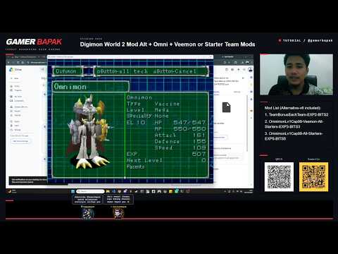 Digimon World 2 Custom Mod: Omnimon, Veemon, EXP, dan Bits