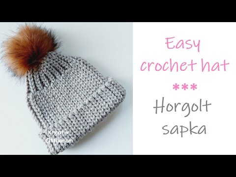 84. Easy crochet hat for beginner | Horgolt sapka kezdőknek