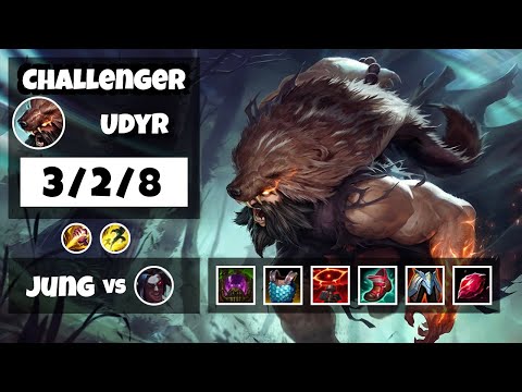 Udyr vs Kayn KOREAN Challenger JUNGLE (3/2/8) - v11.6