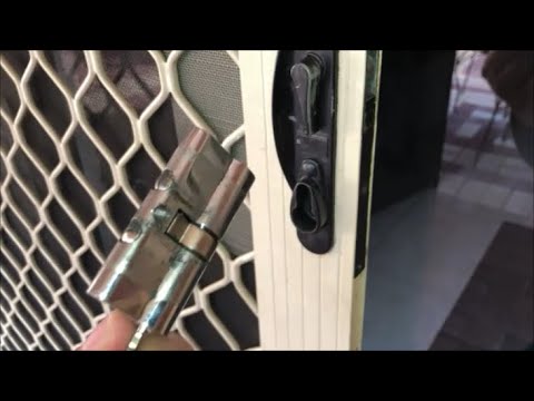 How to Remove The Cylinder Lock From a Sliding Security Screen Australia
