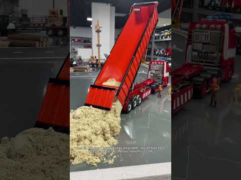 THE FULL-PERFORMANCE 3-AXLE TRAILER FITS VARIOUS TRACTORS. #rc #rcmodel #trailer #tractor #machine