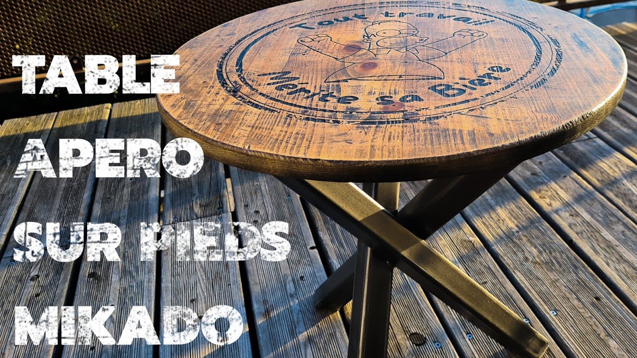 ►COMMENT FAIRE PIED DE TABLE MIKADO EN 3 TUBES