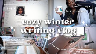 cozy winter writing vlog ☕️🌨️ getting unstuck in my book, querying update + cozy reading