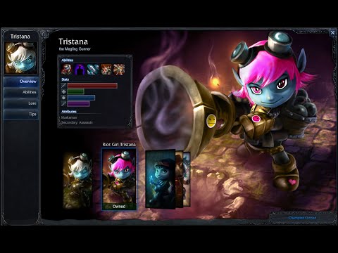Riot Girl Tristana Skin Spotlight Gameplay 1080p HD