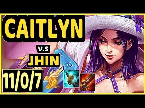 HYBRID (CAITLYN) vs JHIN - 11/0/7 KDA BOTTOM ADC CHALLENGER GAMEPLAY - KR