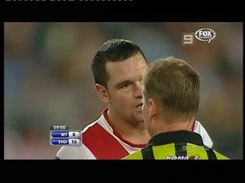 Bryce Gibbs vs Jason Ryles - Tigers vs Dragons FIGHT!!!! 2006