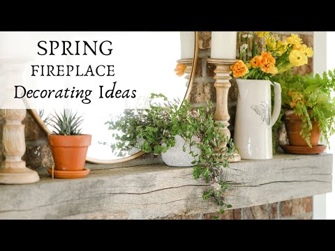 Spring Fireplace Decorating Ideas | HOW TO STYLE A MANTEL | Spring Decorating Tutorial