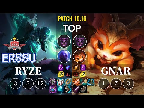 APK erssu Ryze vs Gnar Top - KR Patch 10.16