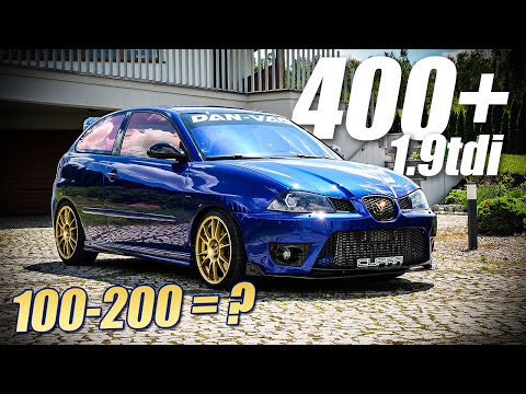 SEAT IBIZA 1.9 TDI 400+ HP with NITRO! | Interview, modifications and test 100–200
