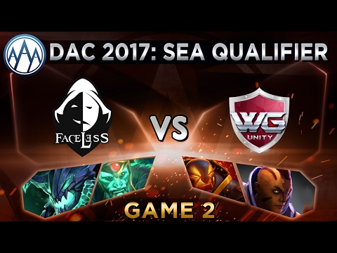 Faceless vs WG.Unity - Game 2 - DAC 2017 SEA Quals - @LuminousInverse @EosinDota