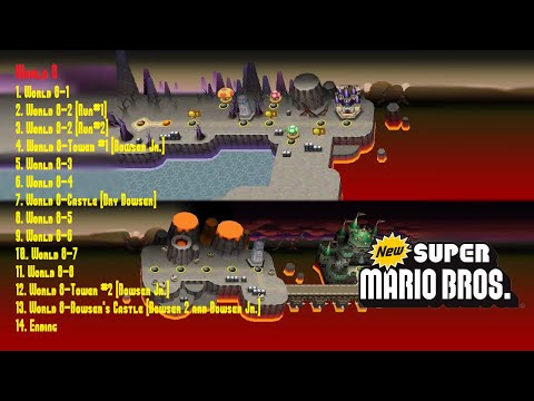 New Super Mario Bros (DS|High Res) (100%) (8/8) / World 8 & 100% Completion [4:3/4K@60]
