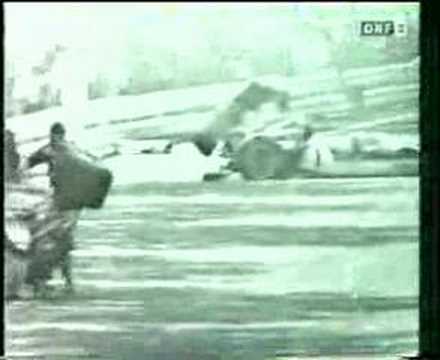 Jochen RINDT crash at Montjuich 1969 Formula 1 Grand Prix