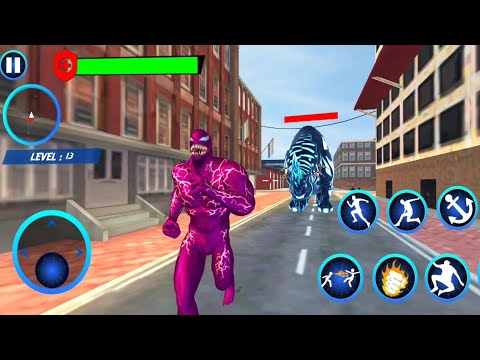 Venom Rope Hero City Battle | Venom Spider City Rescue - Android GamePlay