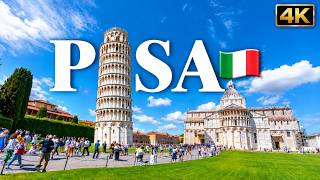 Pisa Italy Walking Tour 🇮🇹 | From City Streets to the Leaning Tower | 4K