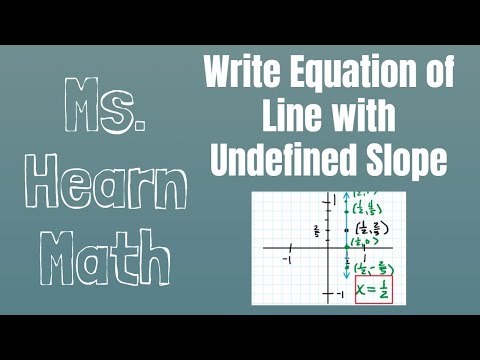 Write equation of line given a point and undefined slope
