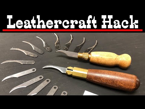 Leathercraft Hack⭐ BLADES and HANDLES ✅ Leather Working Knives Video