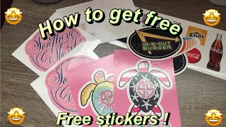 How to get FREE stickers