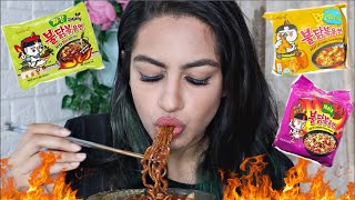 I Ate Different Samyang Spicy Fire Noodles 🔥🔥🔥