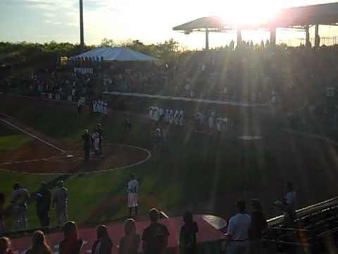 Dusty Bryant sings the National Anthem.MP4