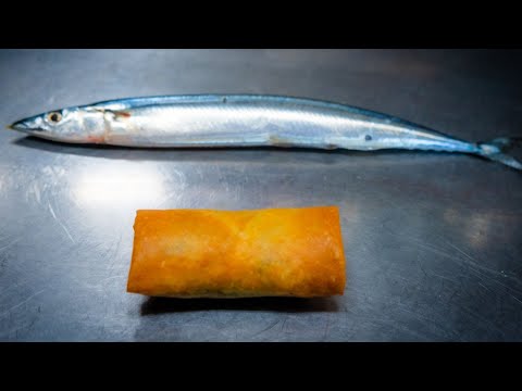 さんまと大葉の秋の春巻き（冬巻き）