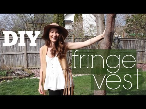 DIY - Faux Suede Fringe Vest