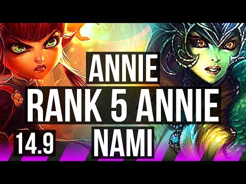 ANNIE & Varus vs NAMI & Lucian (SUP) | Rank 5 Annie, 2/2/9 | BR Challenger | 14.9