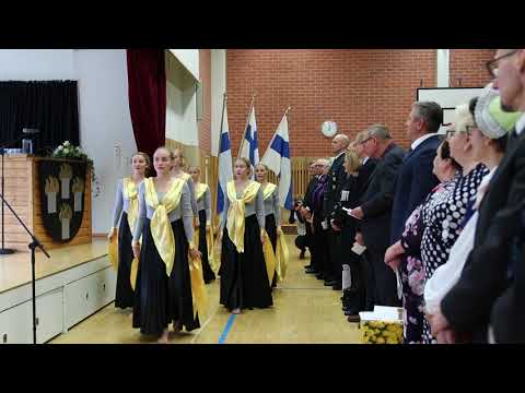 Vaakunan tuonti 150-vuotisjuhlaan