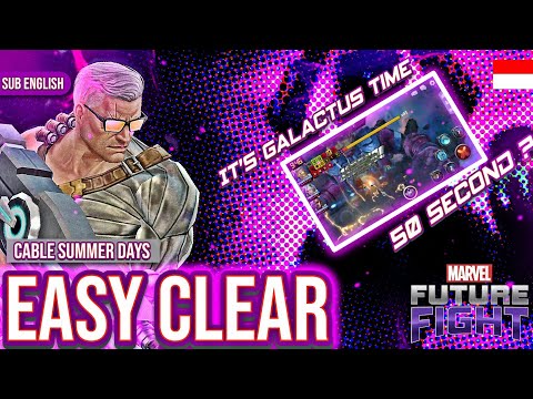 Cable Summer days Destroys GBR Galactus Just 50 Second - Marvel Future Fight 🇮🇩 ( Sub English )