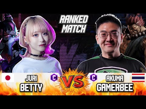 SF6 🔥 Betty (Juri) vs GamerBee (Akuma) 🔥 High-Level Battle Ranked Match | Street Fighter 6