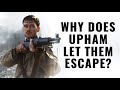 Saving Private Ryan: Why does Upham let the other german soldiers escape at the end?