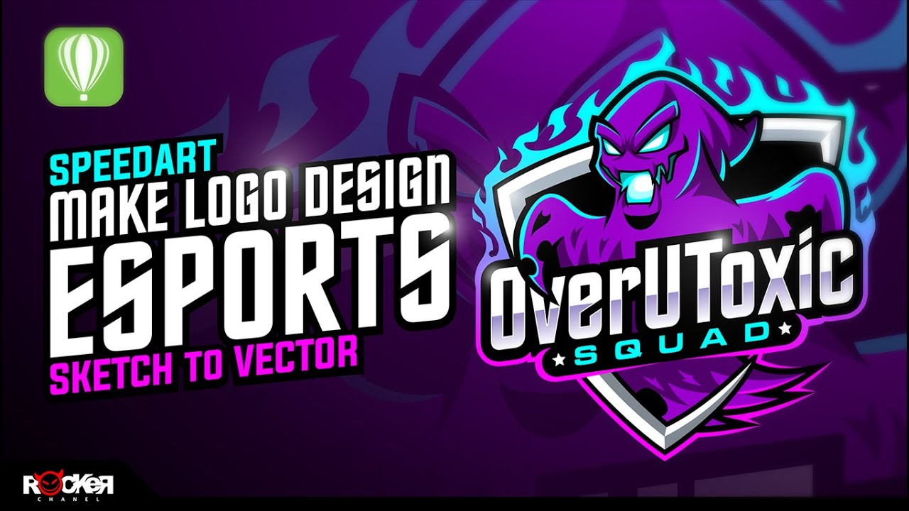 make LOGO DESIGN ESPORTS team from SKETCH to VECTOR