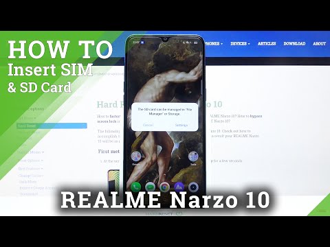 How to Insert SIM & SD Card in REALME Narzo 10 – Cards Installation
