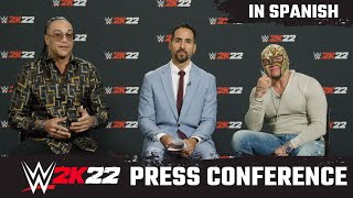 WWE 2K22 PRESS CONFERENCE - REY MYSTERIO & FULL-FEATURE REVEAL (In Spanish) video