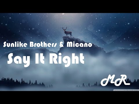 Say it Right - Sunlike Brothers & Micano Lyrics Music to Rhythm