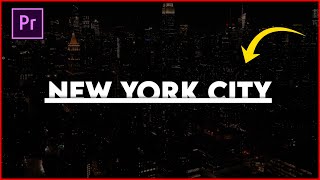 Text Reveal Effect TITLE in Premiere Pro Tutorial