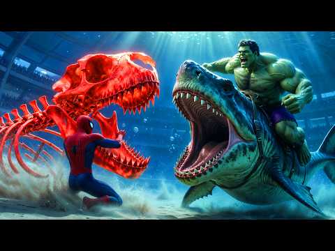 SPIDERMAN Races on a GIANT MEGALODON 🦈🔥 Epic Shark Racing Championship