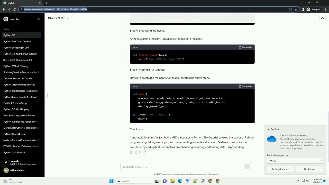 python GPA calculator about working code