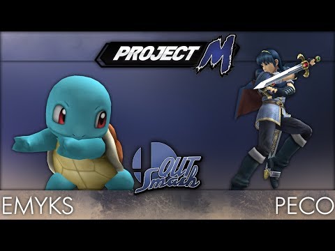 QUT Smash 6 Project M  - LR1 - Emyks (Squirtle) vs peco (Marth)