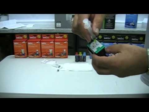 Video thumbnail: Refilling A Hp 351 Tri-Colour Cartridge With An Inktec, Cartridge Specific Refill Kit