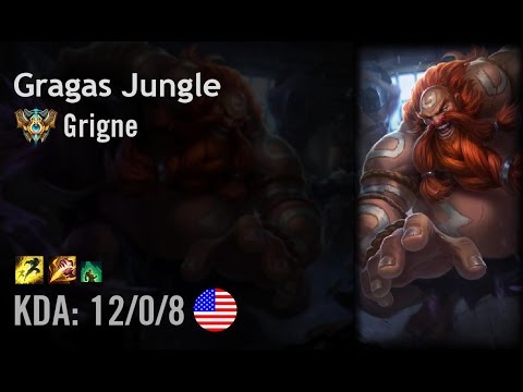 Gragas Jungle vs Graves   Grigne   NA Challenger Patch 6 14