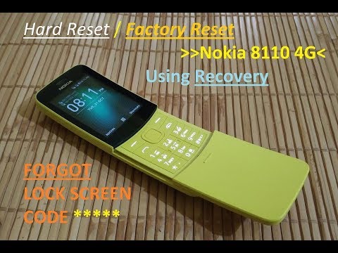 HARD RESET Nokia 8110 4G ( Using Recovery )