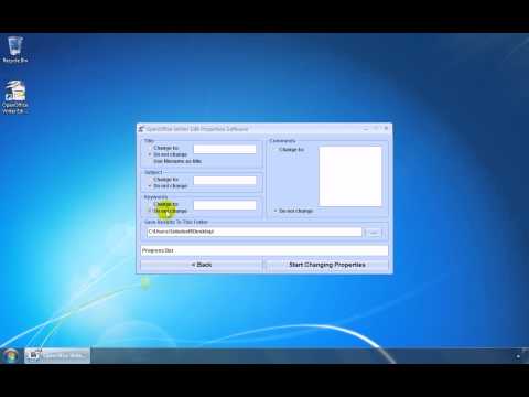 OpenOffice Writer Edit Properties Software