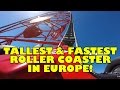 Red Force Roller Coaster Tallest Fastest In Europe Ferrari Land PortAventura Spain POV