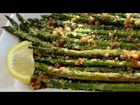Roasted Asparagus with Bacon and Parmesan Cheese