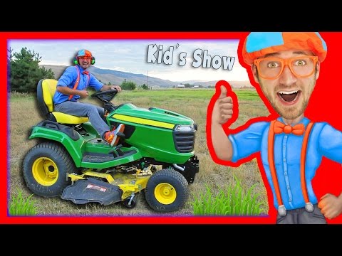 子供用芝刈り機｜ブリッピの庭仕事 (Lawn Mowers for Kids | Yard Work with Blippi)