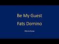 Fats Domino Be My Guest Karaoke