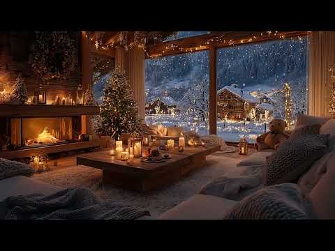 Warm Christmas Fireplace 2025 | Relaxing Piano Music & Crackling Fire for Sleep and Calm